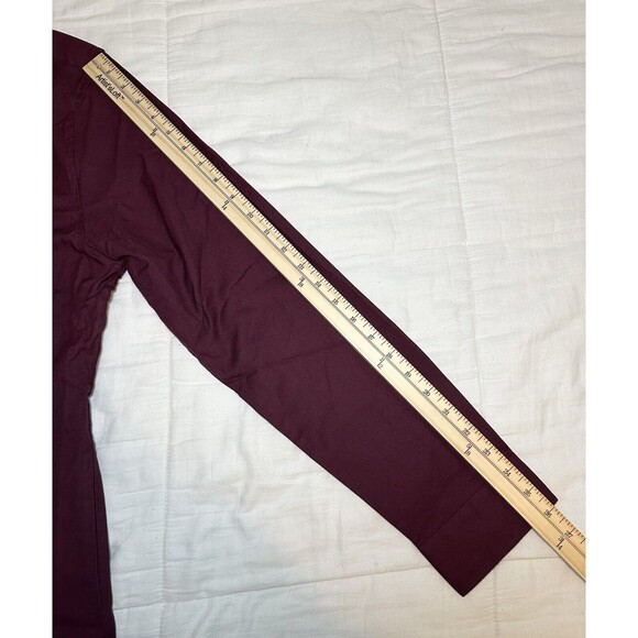 Artefact Cotton Blend Maroon‎ Button Up Long Sleeve Shirt Men's LARGE Slim NWOT - Picture 8 of 9